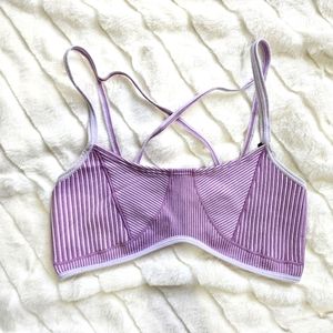 Urban Outfitters Lavender Out From Under Harmony Engineered Rib Bralette , XS/S